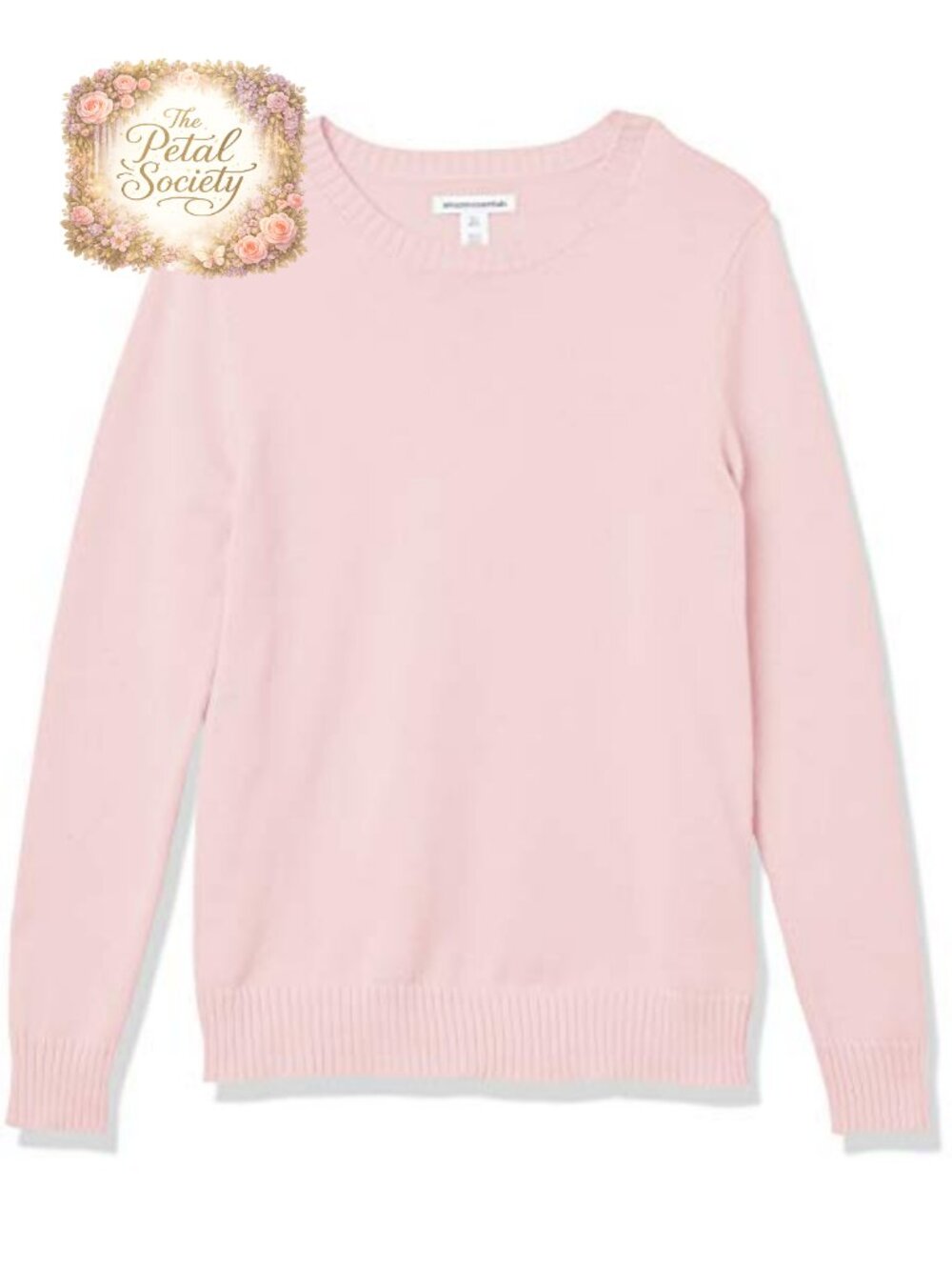 100% Cotton Crewneck Sweater Lightweight Pullover Long Sleeve - Picture 5 of 6